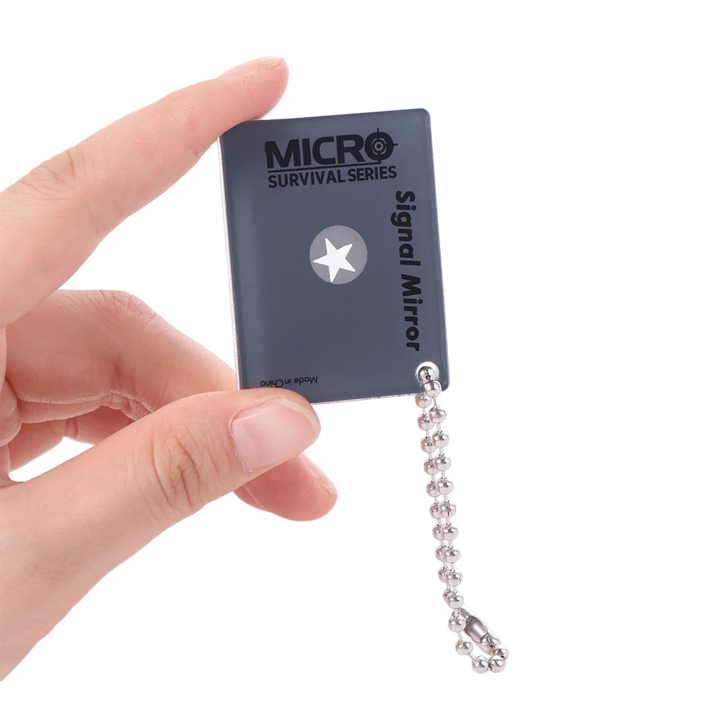 

Portable Reflective Outdoor Signal Mirror Multifunction Daylight Rescue Mirror Traval Practical Survival Mirror Hiking Camping