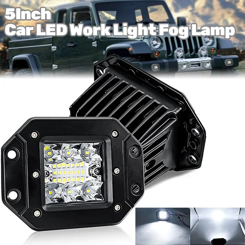 5Inch Car LED Working Lamp Embedded Spotlight High Brightness Fog Spot Flood Light Good Quaility For Off-road Trucks Cars