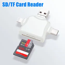 Czytnik kart SD do SD iPhone USB kamera czytnik SD 4 w 1 OTG typ C TFAdapter kompatybilny SD/TF karta 3.0 USB Adapter
