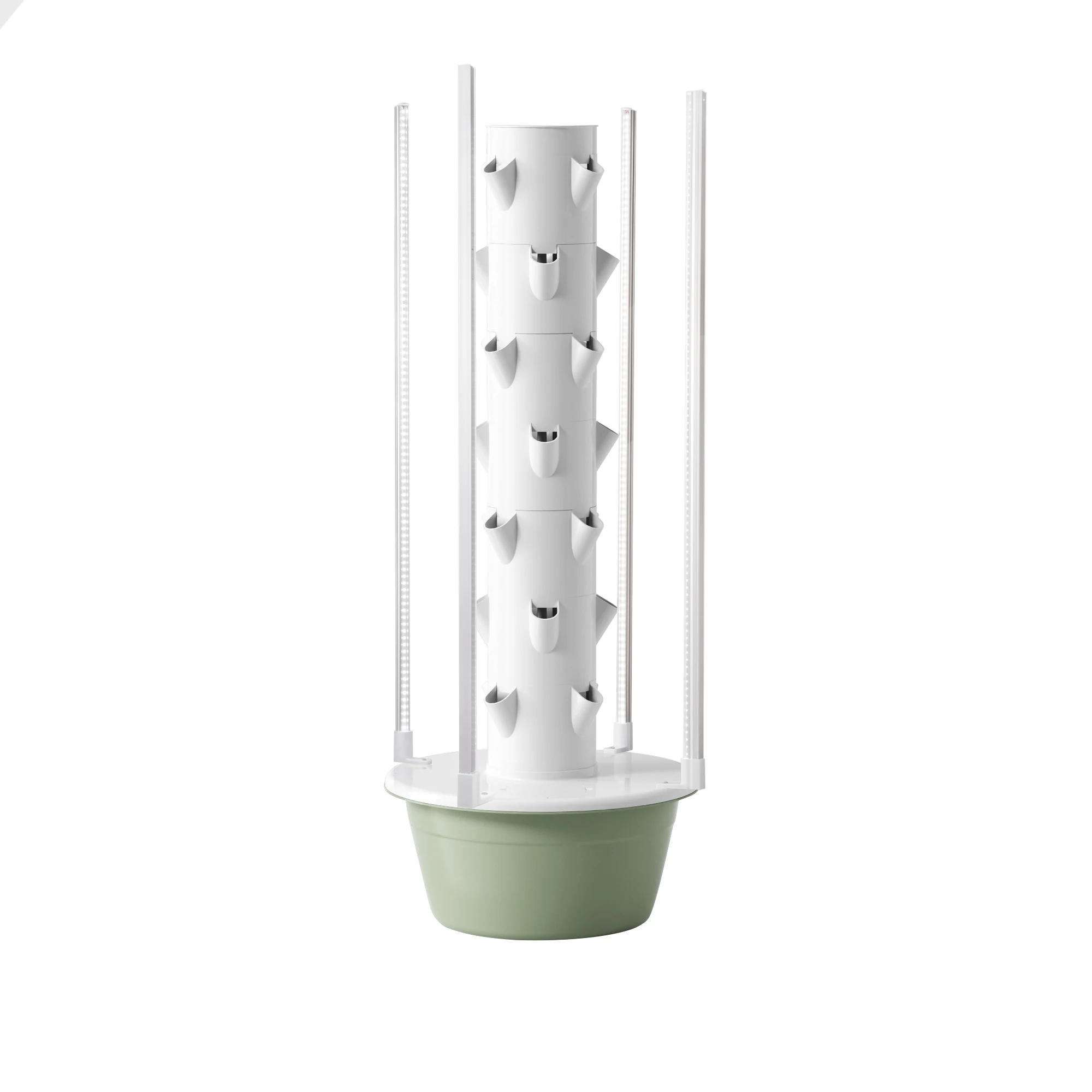7 Layers Soilless Culture Flower Lettuce Growing Vertical Petal Hydroponic Towers With Led Grow Light