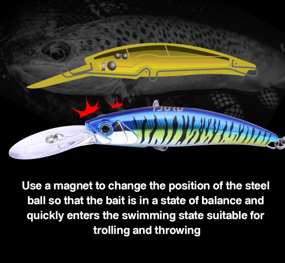 FJORD 120mm 30g Trolling Schwimmende Minnow Angeln Köder Topwater Salzwasser Meer Künstliche Köder Winter Köder Angeln Lieferungen – Detail 3