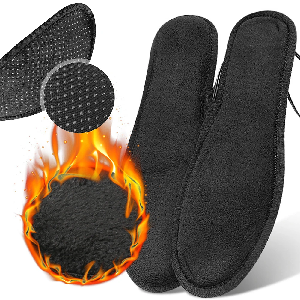 USB Heated Shoe Insoles Feet Warm Sock Pad Mat Winter Electric Heated Insoles for Women Men Outdoor USB Heating Shoe Insoles