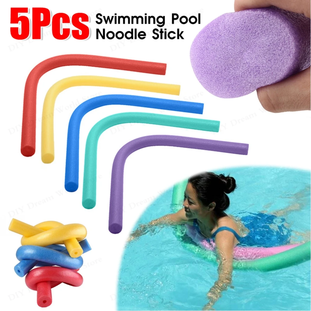 1/5PCS Portable Flexible EPE Learn Swimming Pool Noodle for Adult Children Summer Swimming Aid Pool Underwater Scooter Pool Acce