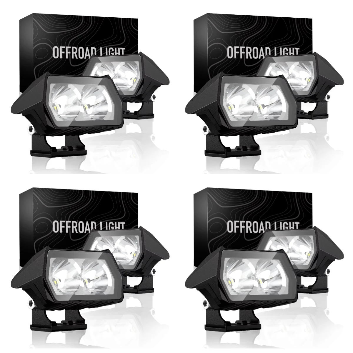 White 6000K Super Bright 20W LED Driving/Work Light for Truck Flashing Function 5-Year Warranty Universal Fit