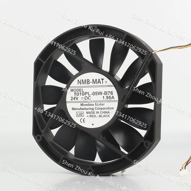 New NMB 17225 DC 24V 1.95A 172X150X25MM ultra-thin server double ball bearing 17.2CM 5910PL-05W-B76 cooling fan