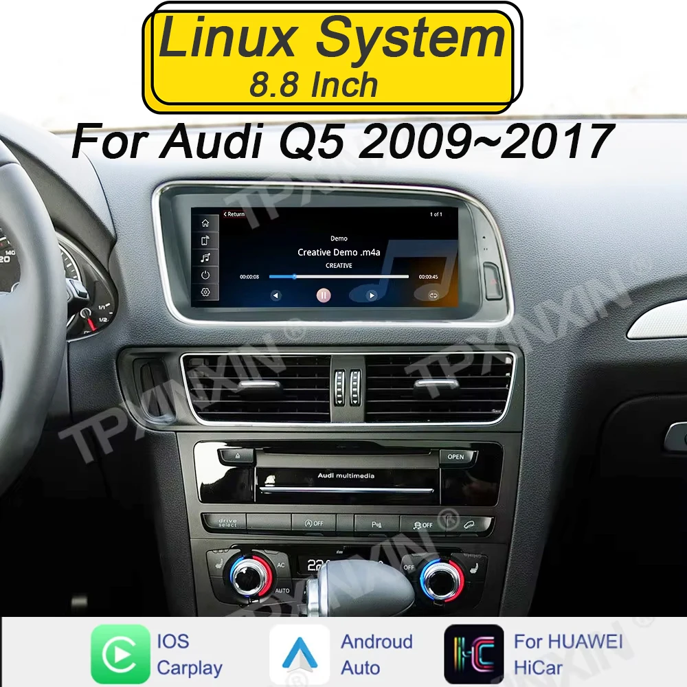 Wireless CarPlay Android Auto HiCar For Audi Q5 2009~2017 Upgrade The Original Car Linux System Mirror Link