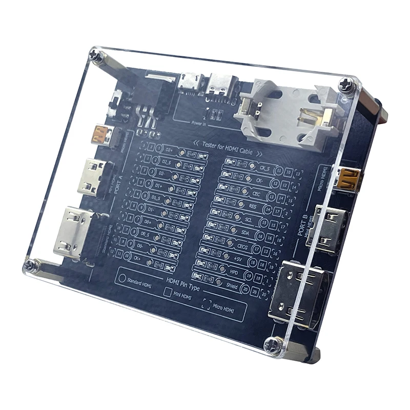 NEW HDMI Cable Test Board with LED Indicator for Standard Micro A-type B-type Detection Ground Short Circuit Disconnection Fault - view 4