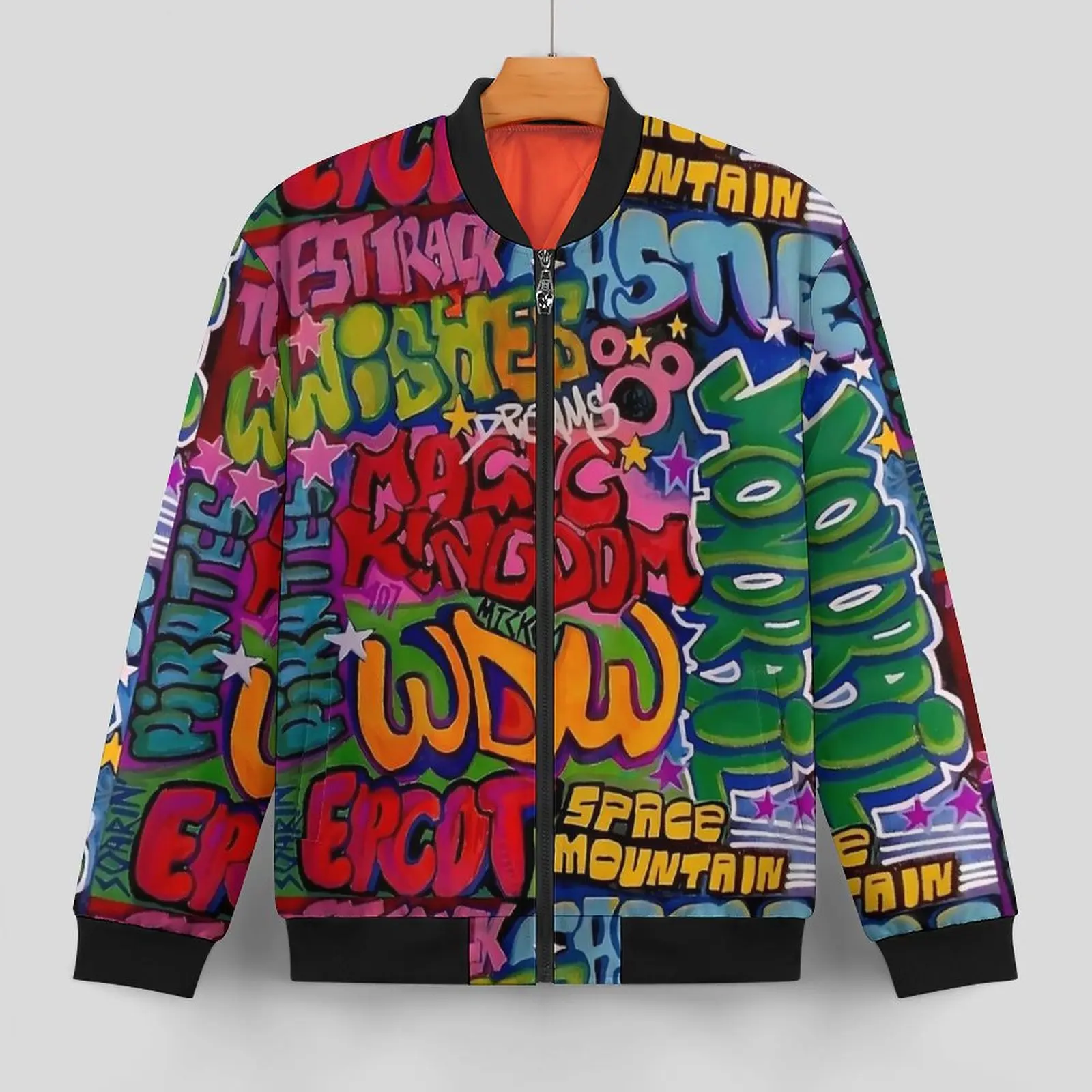 Graffiti Dreams Print Jackets Autumn  Street Style Casual Coats Male Hooded Loose Windbreak Graphic Oversized Jacket