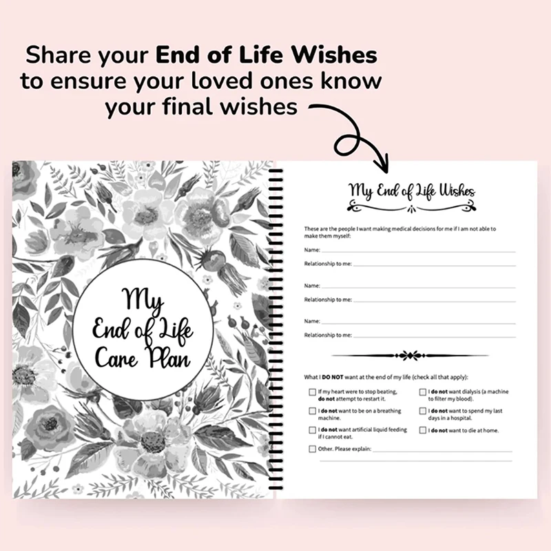 End Of Life Planner I'M Dead Now What Book Planner Guided Final Arrangements When I'M Gone Workbook Organizer Notebook