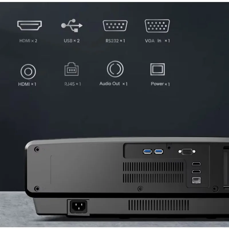 Projetor DLP laser 4K de 5300 lúmens UST Ultra Short Throw WIFI Projetor Laser inteligente Home Cinema Projetor Bluetooth