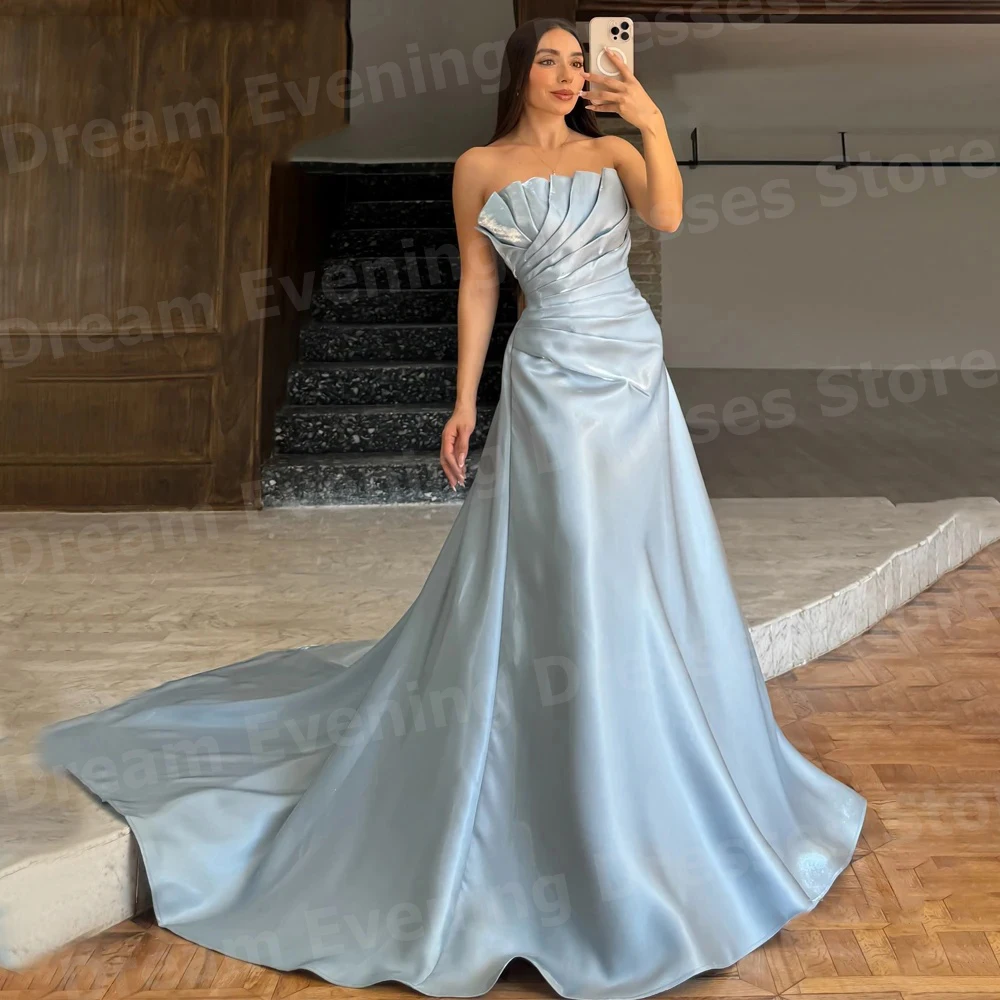 

Simple Mermaid Women's Evening Dresses Customized Sleeveless Vestidos De Festa Prom Gowns Backless Vestidos Para Mujer Elegantes