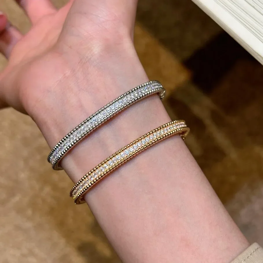 S925 Sterling Silber Vollkreis-Diamant-Armband für Damen, Leichter Luxus, Vielseitiges Kugelrand-Gypsy-Star-Armband – Detail 2