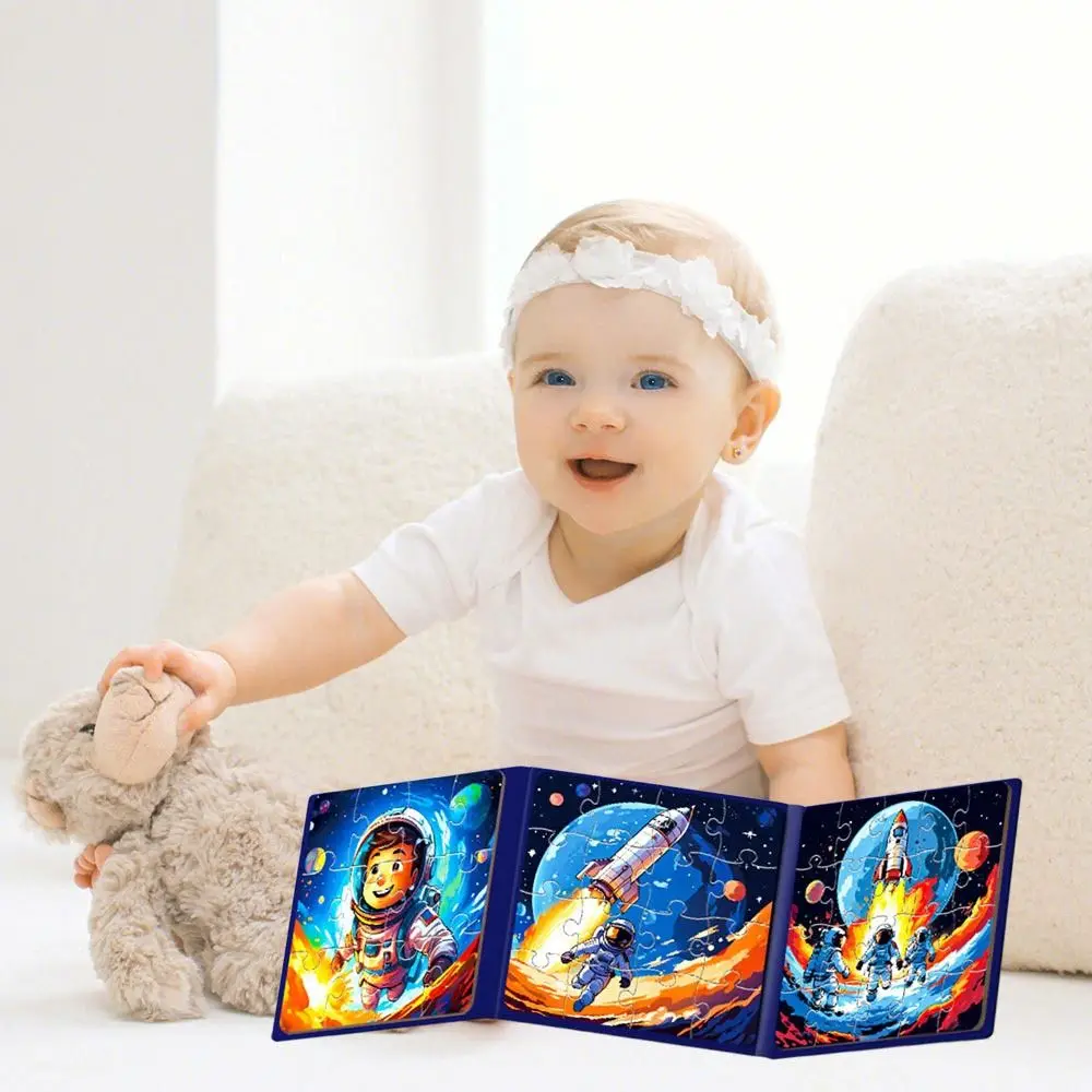 Magnetyczne puzzle dla dzieci z kreskówkami, wielokolorowe, stopniowane poziomy od łatwych do trudnych, zabawki edukacyjne, rozwijające uwagę, ulepszone magnesy, układanka.