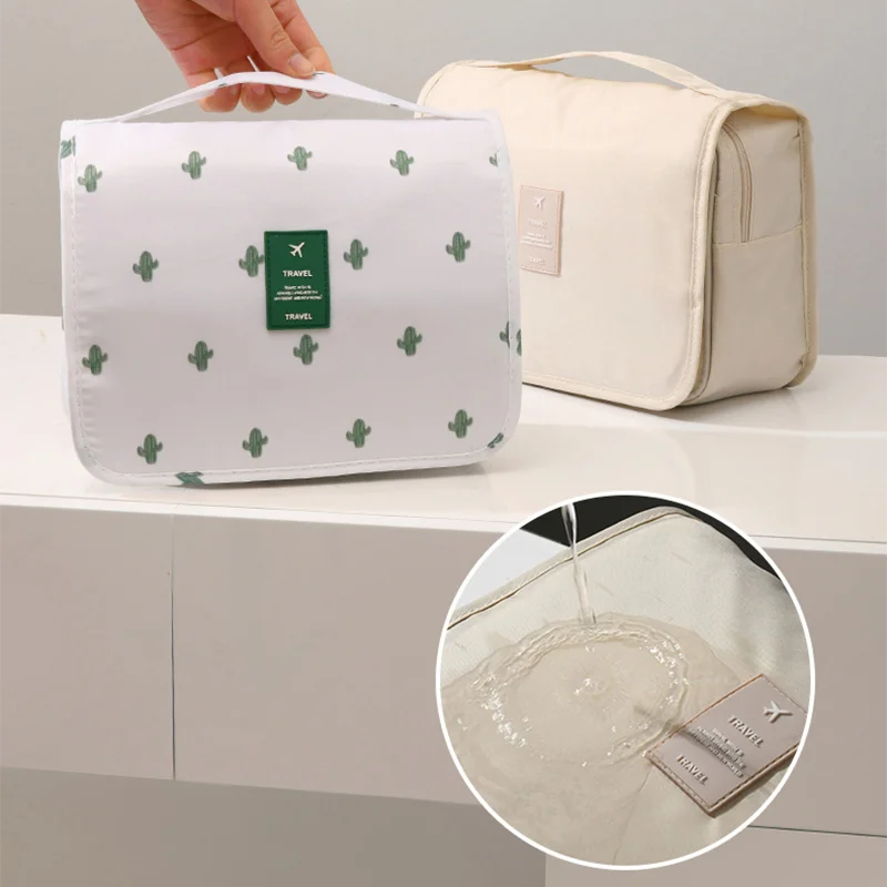 Toiletry Bag Hanging Portable large Capacity Oxford Cloth Toiletry Bag Folding Travel Convenient Cosmetics Storage Cag New