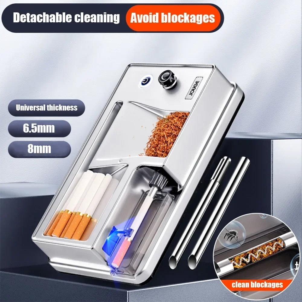 Dual Use Cigarette Rolling Machine with Infrared Sensor 6.5mm 8mm Fully Automatic Tobacco Filling Machine Smoking Accessories