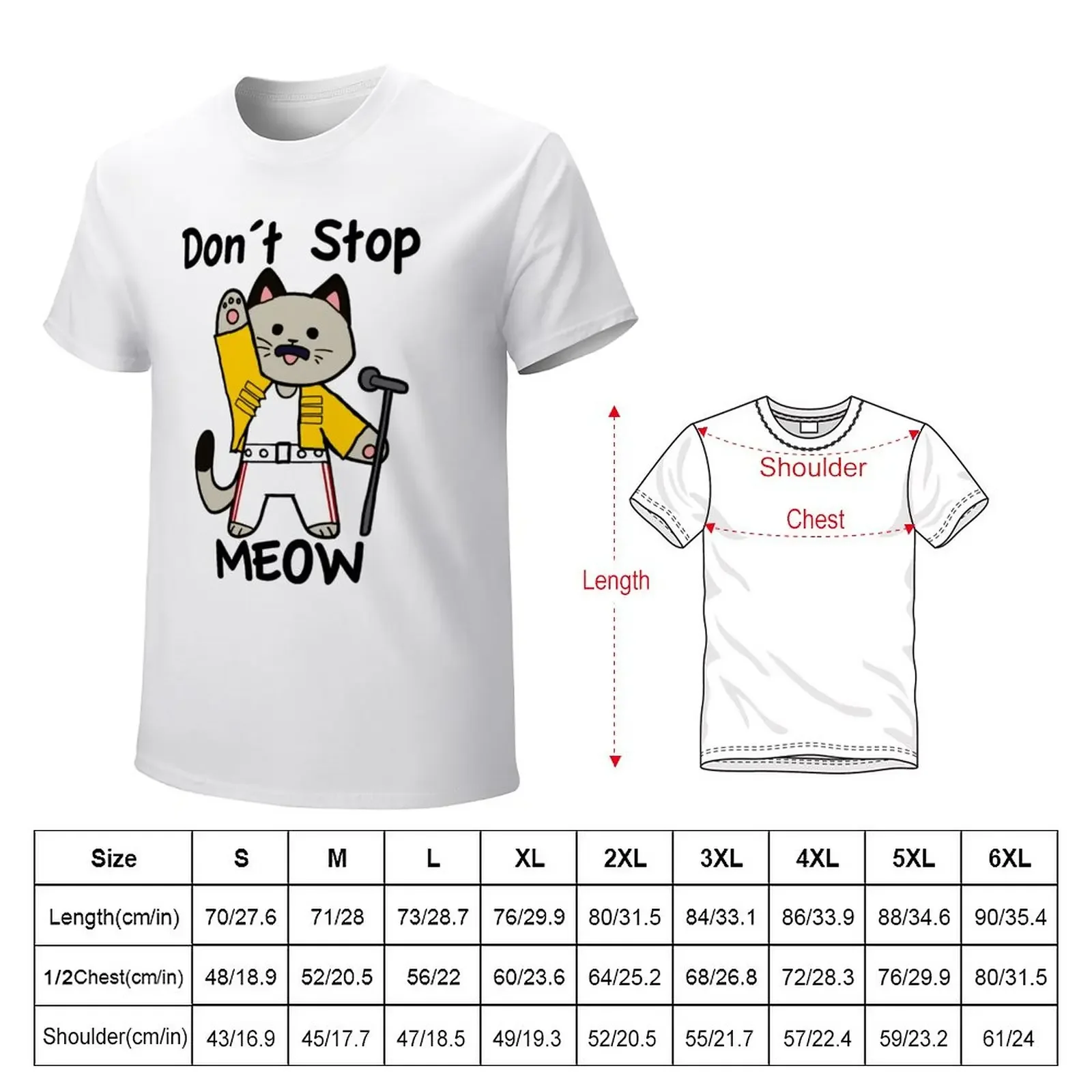 Don?t Stop Meow Fitted Scoop T-Shirt cute tops Short sleeve tee summer clothes mens graphic t-shirts hip hop