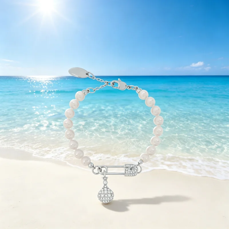 925 Silver European and American Boutique Pin Pearl Saturn Bracelet for Women 2026 Classic Style