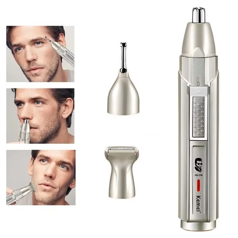

Origina Kemei all in one Rechargeable Ear Nose Hair Trimmer For Men&Women Electric Eyebrow Beard Trimer Neckline Face Grooming