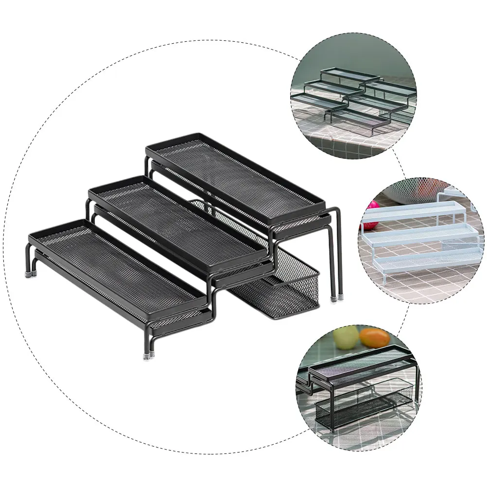 

3 pcs Three-Layer Iron Storage Racks Expandable Spice Bottle Organizer Kitchen Seasoning Rack Household Sundry Storage