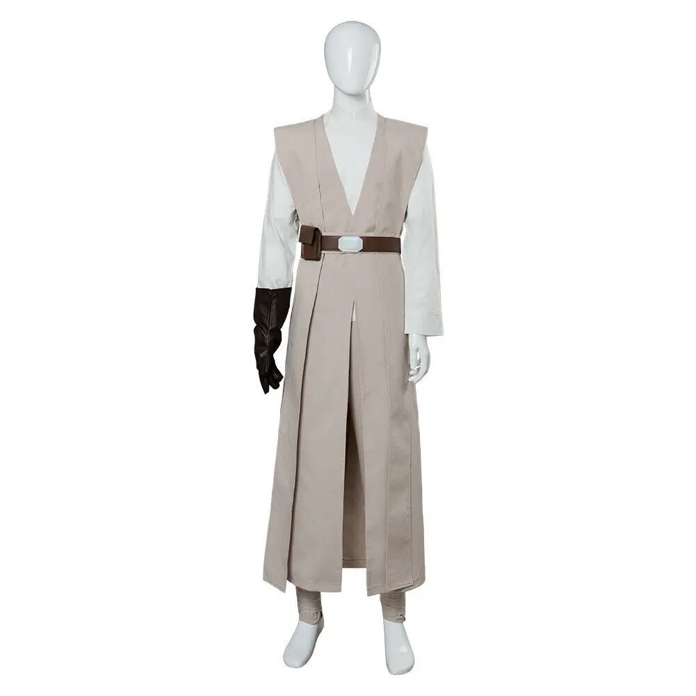 Fotografia 4: O último cavaleiro jedi luke cosplay traje longo robe com manto halloween carnaval festa desempenho roupas para homem
