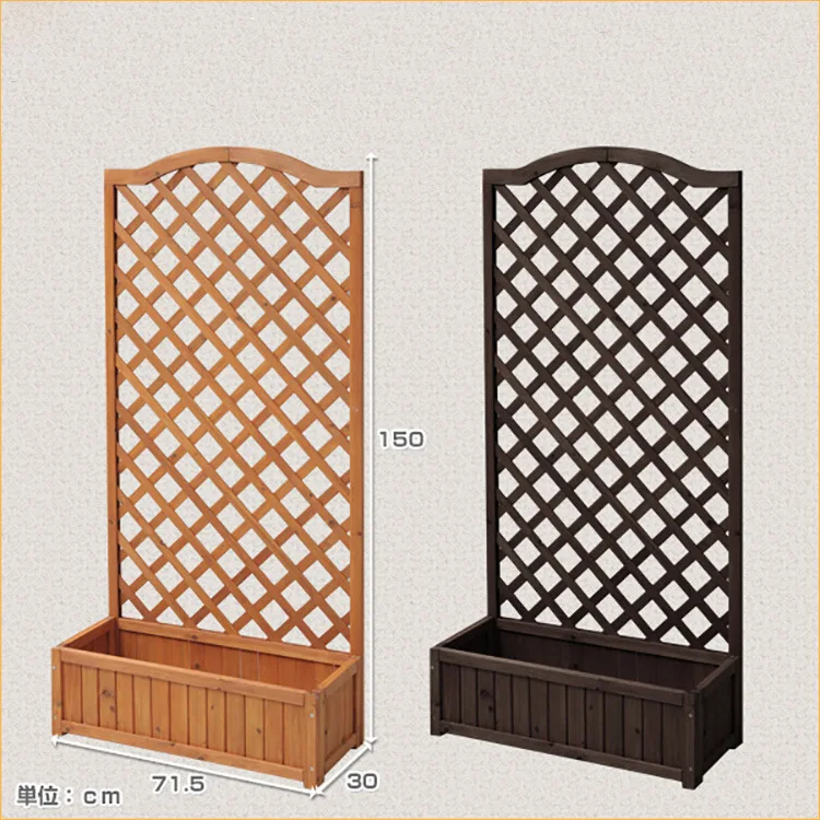 

Outdoor anti-corrosion climbing vine flower stand Solid wood floor-to-ceiling long flower Indoor coffee shop partition screen