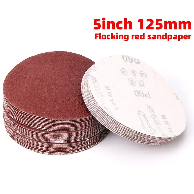 

30pcs/Set 5Inch 125mm Round Hook and Loop Sandpaper Woodworking Metal Grinding Disc Abrasive Polishing Tool For Polishing30pcs/S