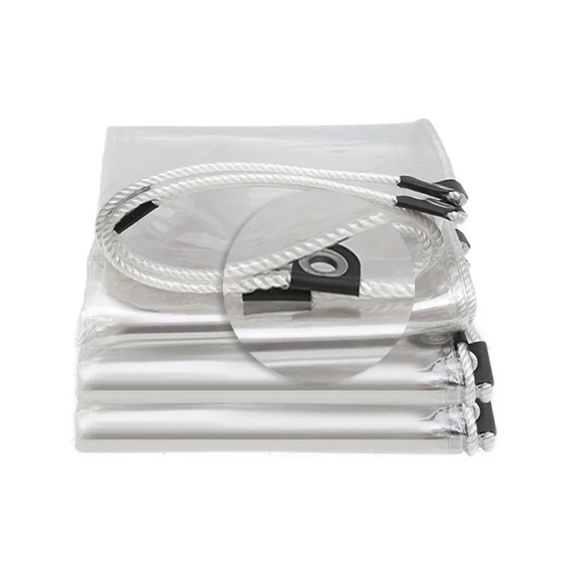 

0.35mm/0.55mm Transparent PVC Rainproof Cloth Tarpaulin Balcony Car Patio Rain Shield Outdoor Pergola Clear Canvas Tarpaulin H2W