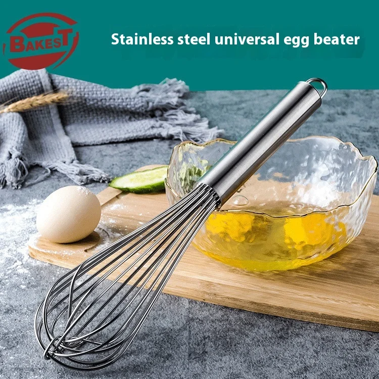 

Baking Manual Stainless Steel Whisk 8/10/12 "egg White Cream Cake Whisk Kitchen