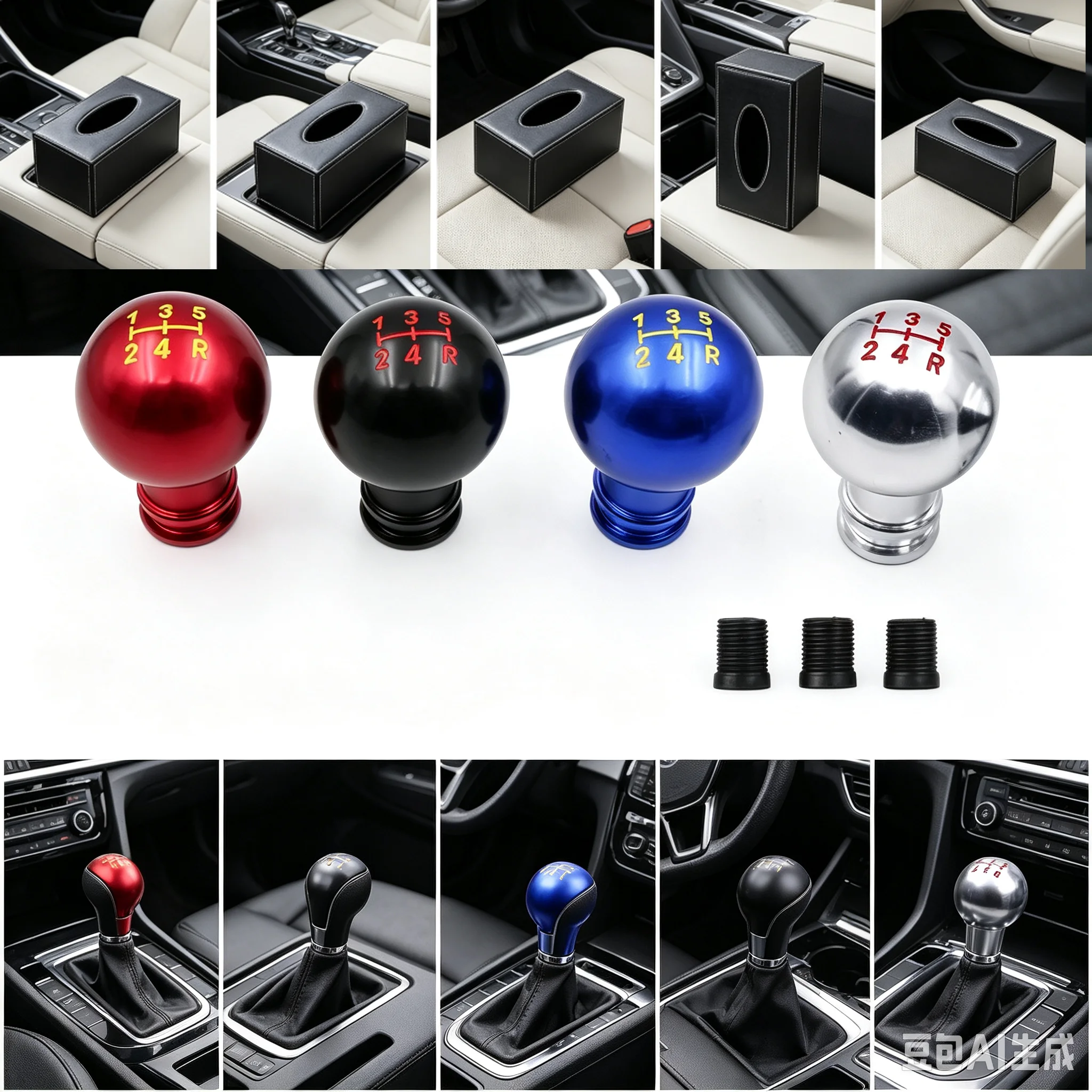Universal Car 5 Speed 4 Colors AT MT Aluminum Manual Gear Shift Knob Stick Gearstick Shifter Lever Fit For Honda Toyota Nissan
