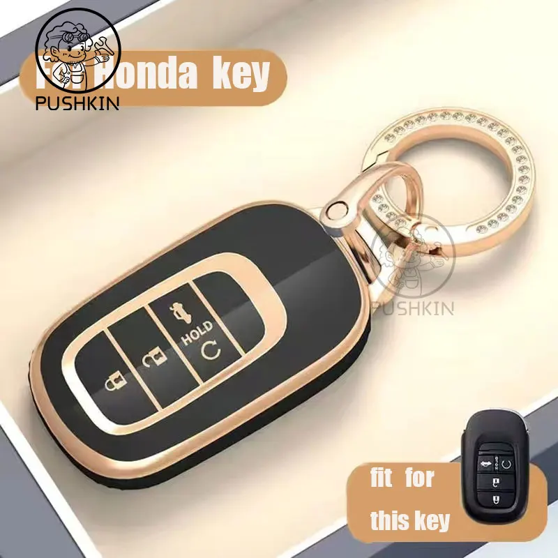 

3 Buttons Car Key Case Cover Key Bag For Honda CRV CR-V 6th 2023 Accessories Car-Styling