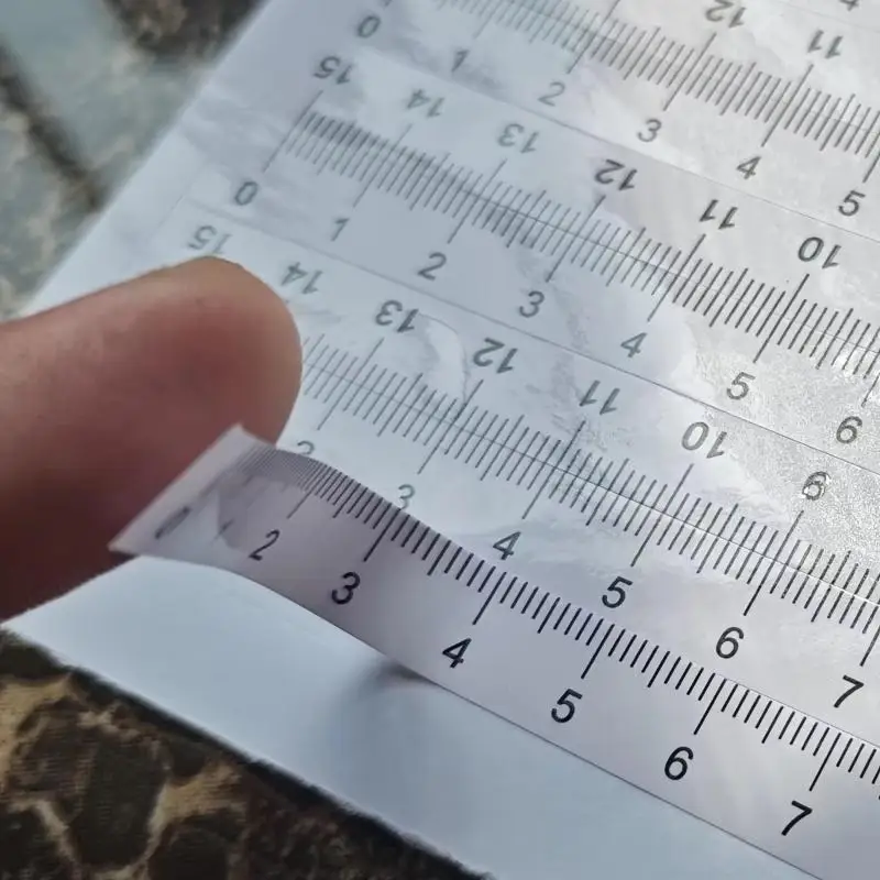 10-piece Self-Adhesive Ruler Set for Office Study Sewing - Measuring Tools That Stick to Any Smooth Surface