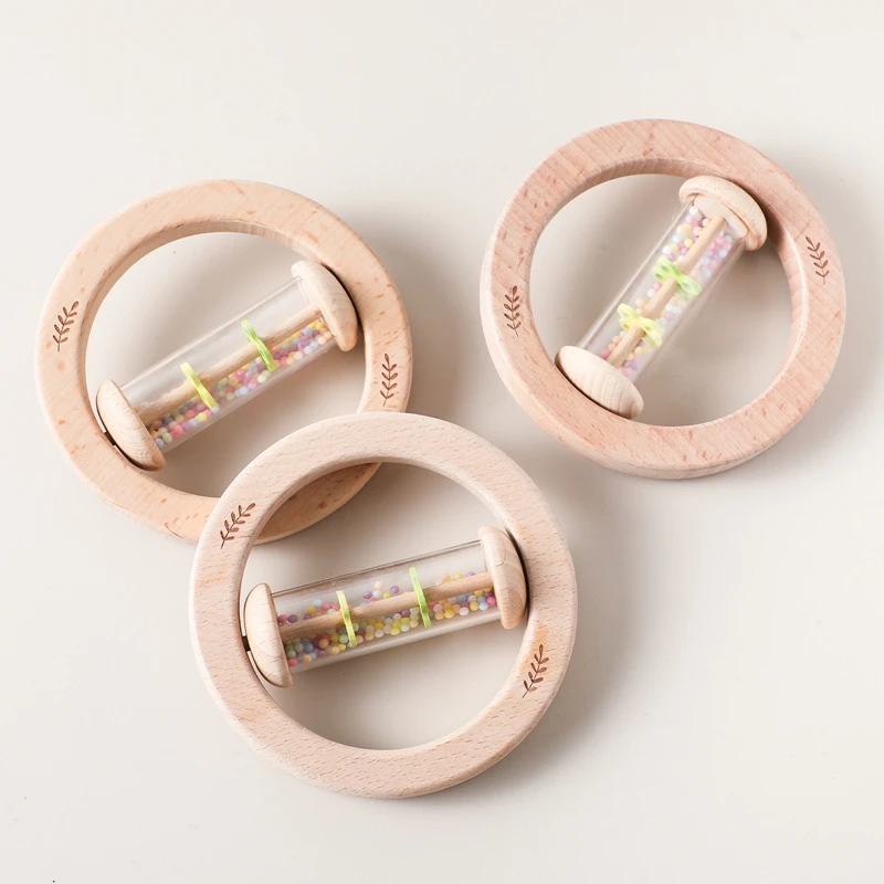 Montessori Baby Rain Stick Rainbow Zandloper Rain Muziek Rammelaar Rainmaker Montessori Zintuiglijk Speelgoed Voor Kinderen Baby Educatief Speelgoed