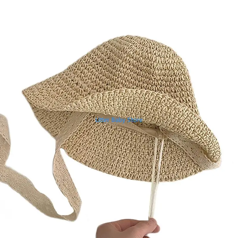 N80C الطفل تعادل القش قبعة الأطفال Sunhat الربيع / الصيف الرضع الفتيات بونيه #5
