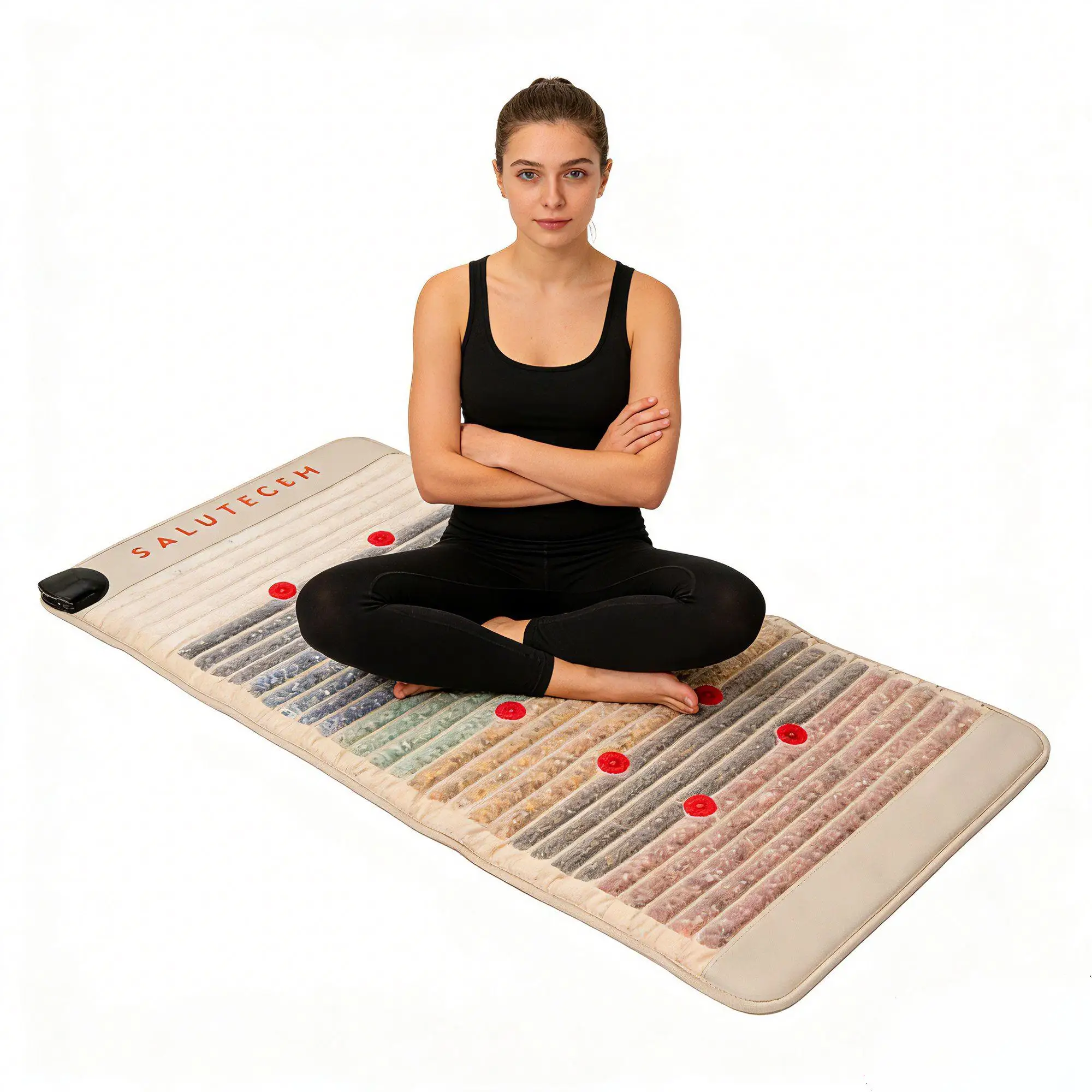 

Infrared Mat Chakra Crystal BioPhoton PEMF Therapy Mattress Pulsed Magnetic Frequency Heat Kristrallmate