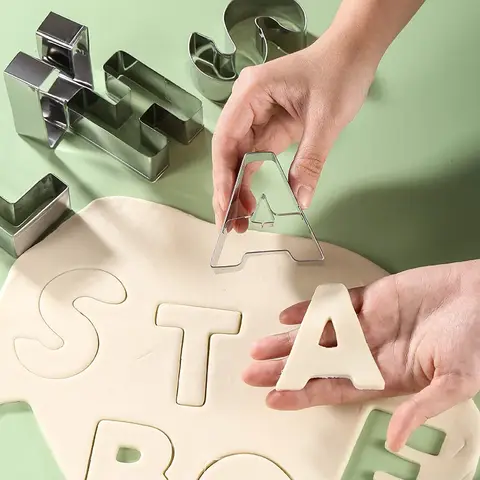 알파벳 쿠키 커터, 3D 문자 퐁당 비스킷 스탬프, 케이크 장식, 베이킹 액세서리 및 도구, 26 개/세트 Best5 알파벳 쿠키 커터, 3D 문자 퐁당 비스킷 스탬프, 케이크 장식, 베이킹 액세서리 및 도구, 26 개/세트 Best5