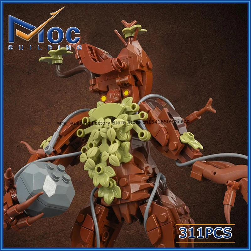 

Строительные блоки MOC, классическая серия фильмов, Treebeards, модель монстра, сделай сам, сборка, кирпичи, фигурки, креативные игрушки, рождественские подарки