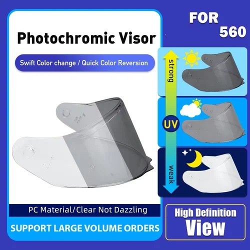 Lente fotocromática necesita visor para Stinger muestra 560 casco Viewfin accesorios de motocicleta casco amplificador decoración