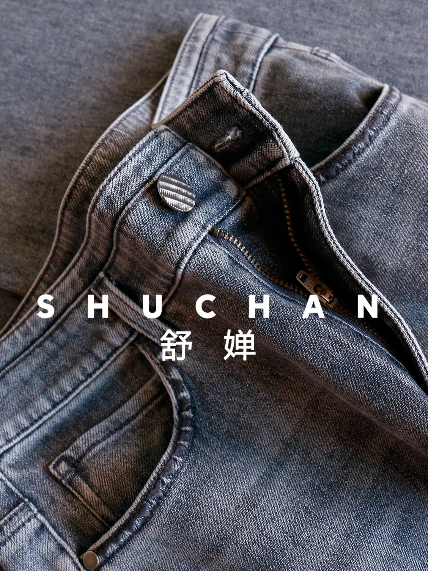 جينز نسائي مستقيم وواسع الساق عالي الخصر مغسول وقديم 86E3 بنطلونات Vaqueros Mujer جينز نسائي