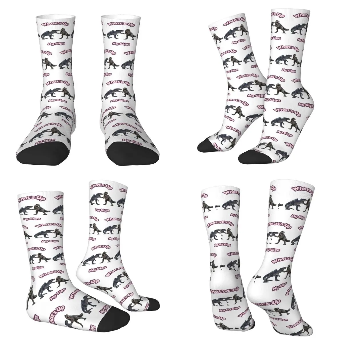 Game Ark Survival Evolved What's Up My Giga Socks Harajuku Stockings All Season Long Socks for Man Woman Valentine's Day Gifts