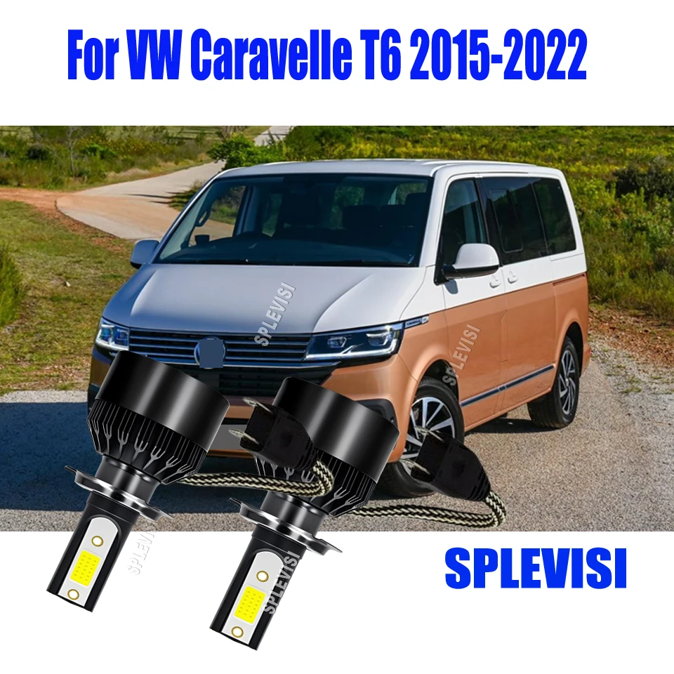 

4Pcs H7 LED White Headlights Hi Low -Smart Choice for Night Drivers For VW Caravelle T6 2015 2016 2017 2018 2019 2020 2021 2022