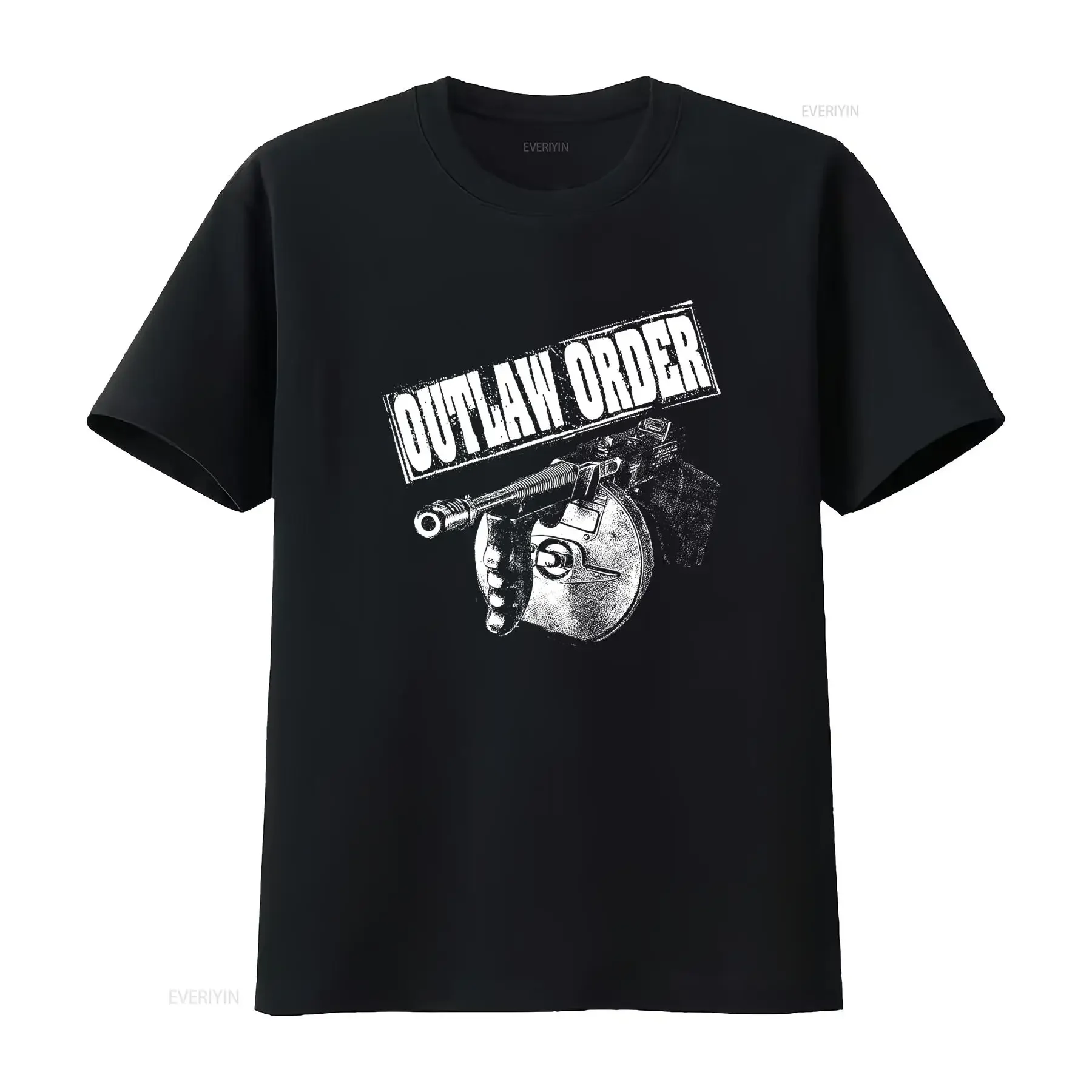 Best 1321 New Outlaw Order Pistol Print Perfect T Shirt Made in USA Size S 2XL vintage Washed Soft Top For Everyday Wear