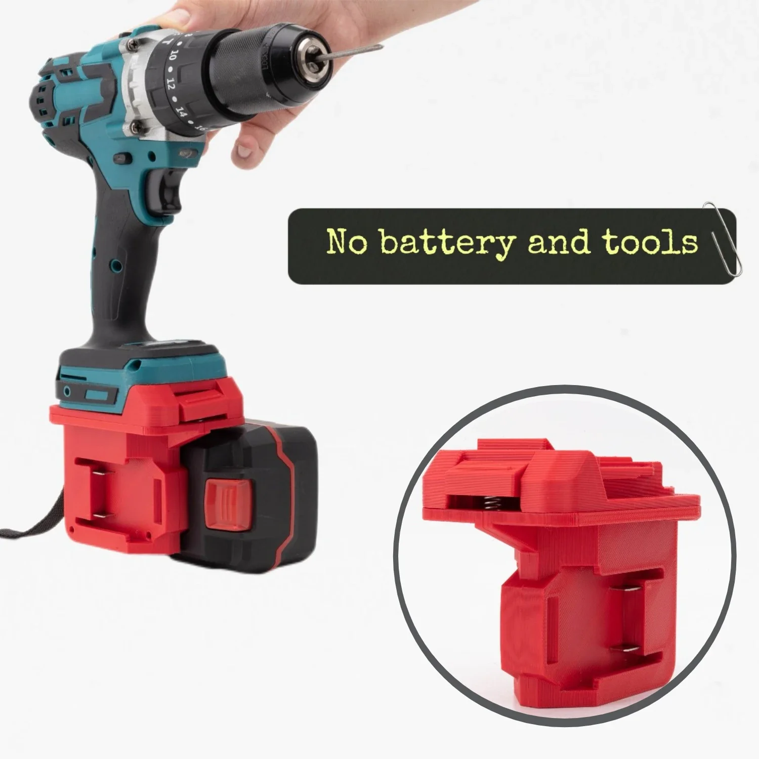 For PARKSIDE X20V Dual Lithium Battery Two Pieces in Parallel Conversion To Makita18v Tool Accessories (No Battery and Tool)