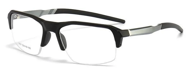 YIMARUILI Sportbrillengestell für Herren und Damen, Aluminium, TR90, Halbrahmen-Brille, Federbeine, optische verschreibungspflichtige Brillen 5857 – Detail 10
