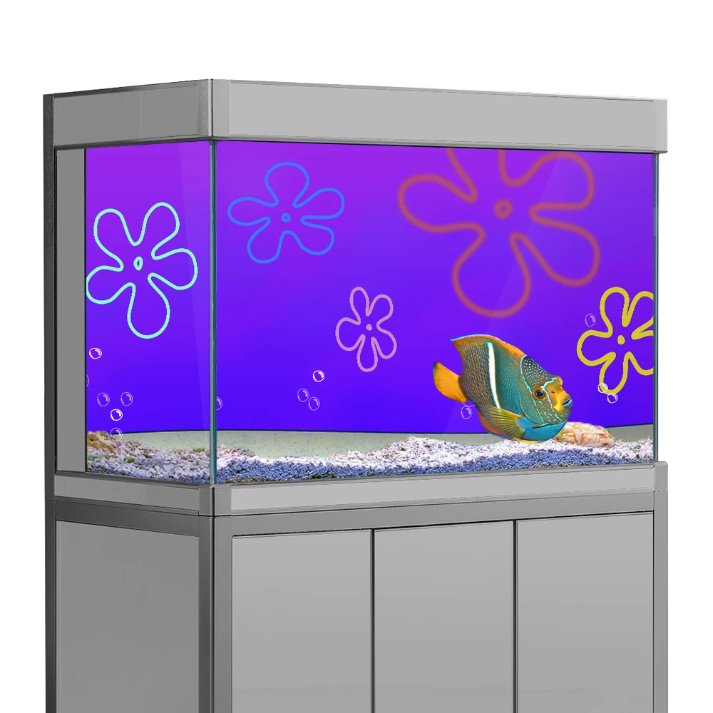 Cartoon bob Underwater Aquarium Background Sticker (24x16 in / 61x41cm) HD Printing Wallpaper Fish Tank Backdrop Decorations PVC