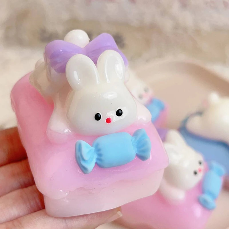 Cute Cartoon Bunny Puppy Squeezy Toys Soft Mochi Decompression Toys Slow Rebound Squeezing Fidget Toy For Kid Gifts