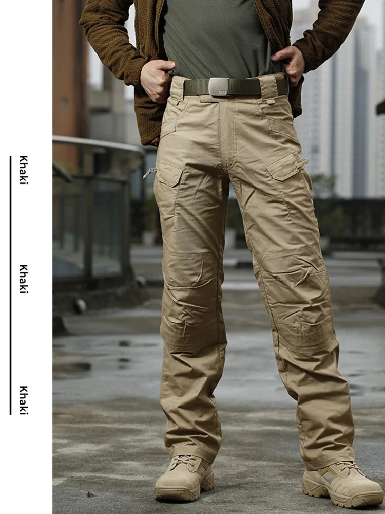 (Suitable for all seasons) Tactical pants, multi pocket work clothes, training pants, waterproof pants, outdoor pants, men's pan