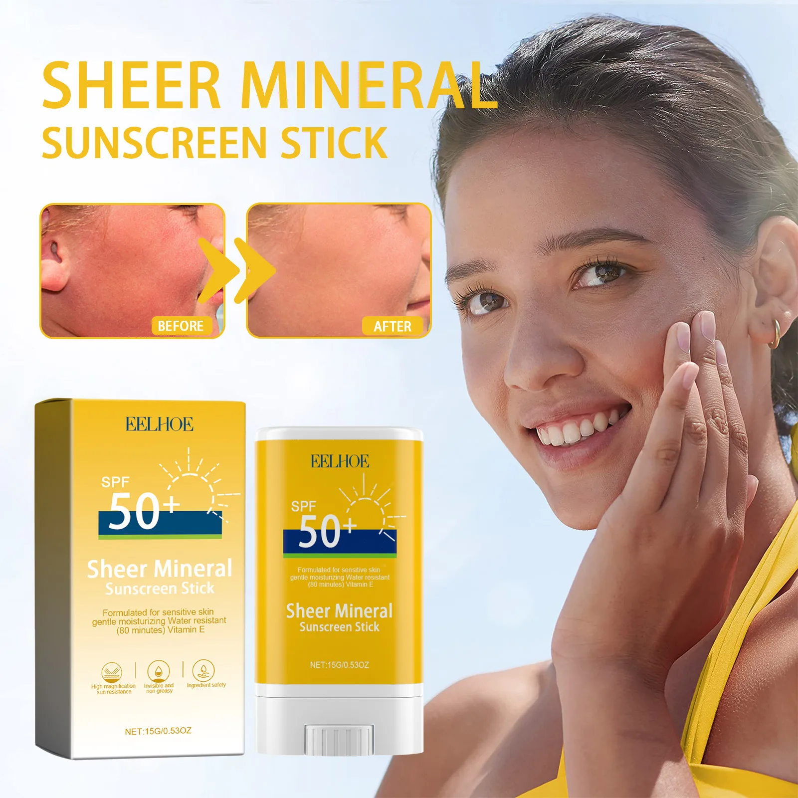 

EELHOE uva plus Protect, солнцезащитный крем для лица против пятен spf50+, защита от пятен от солнца для любого типа кожи