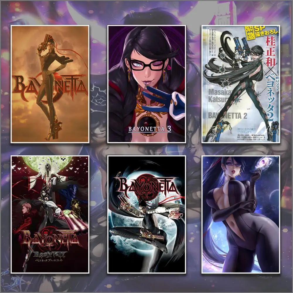 Game B-Bayonetta Poster HD Anime Hot Theme Singer/OST/Movie-Waterproof Self-Stick Home Decor