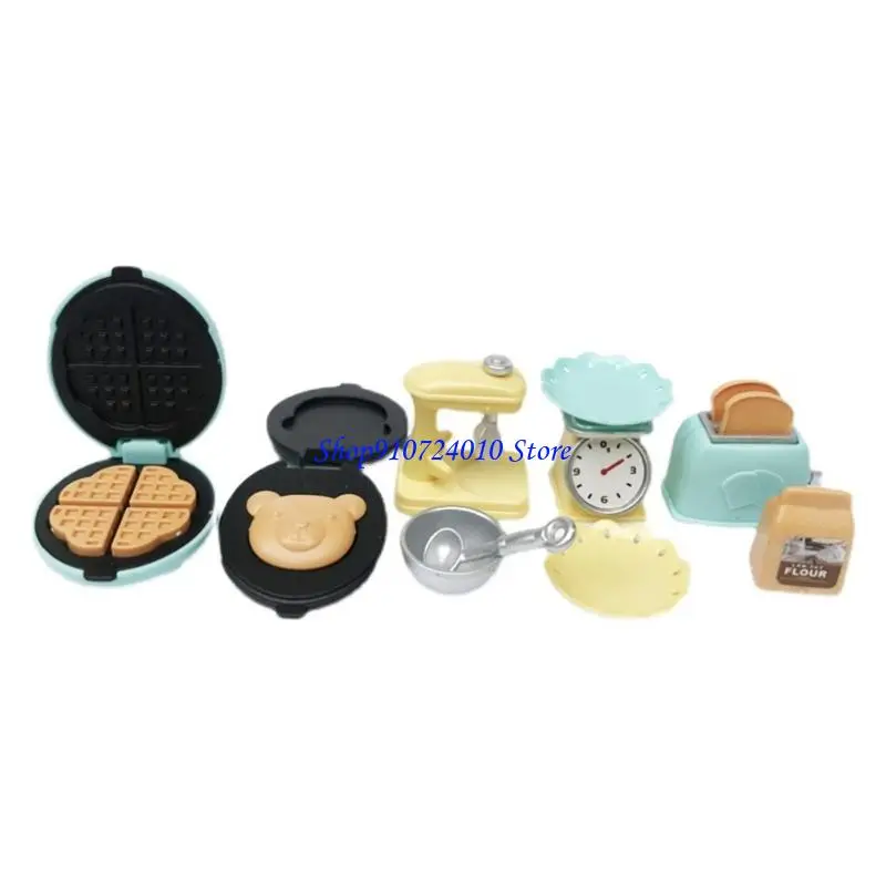 

77HD Realistic 1:12 Scale Kitchen Appliance Toy With Removable Plates And Grinder For Creative Play