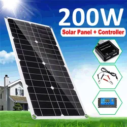 200W 18V Flexible Poly Solar Panel Solar Panel Solar System Power Generator for Outdoor Traveling Camping Car Yacht RV Boat